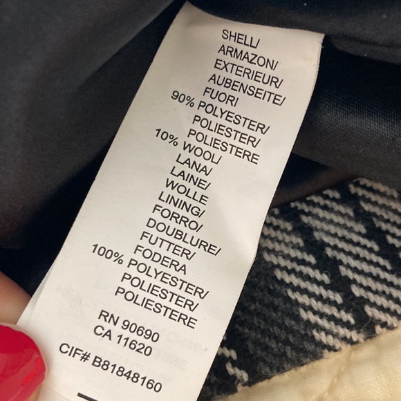 Kensie NWT Black, White, Grey Pea Coat Size medium Perfect for the Season 🖤🩶🤍 - Picture 5 of 5